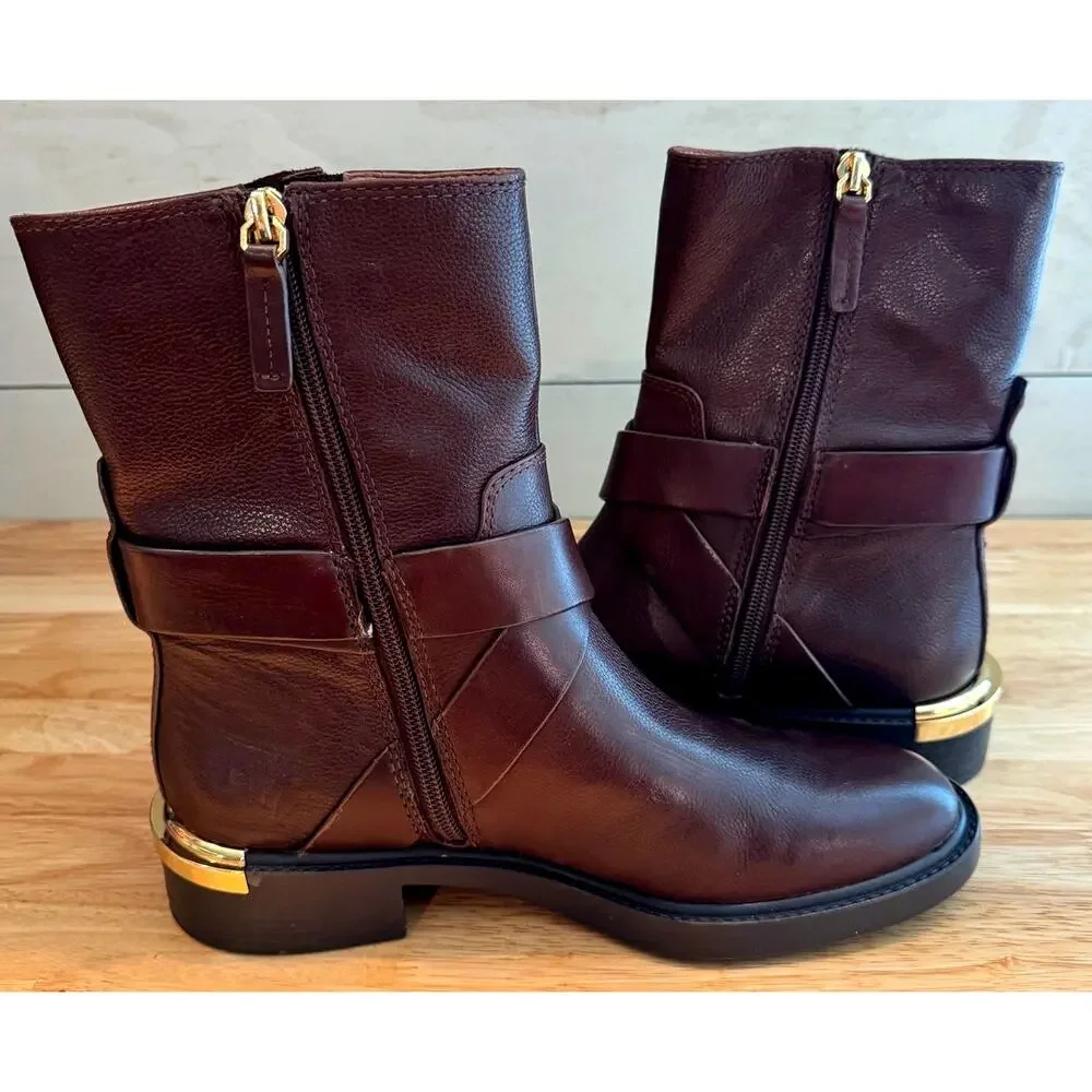 NIB Louise et Cie Women's Lo-Tandy Boots Burnt Oak Size 7